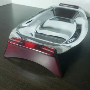 VTG,60s Gourmates by Glo Hill, Tid-Bit Serving Tray with Cherry Bakelite Handles